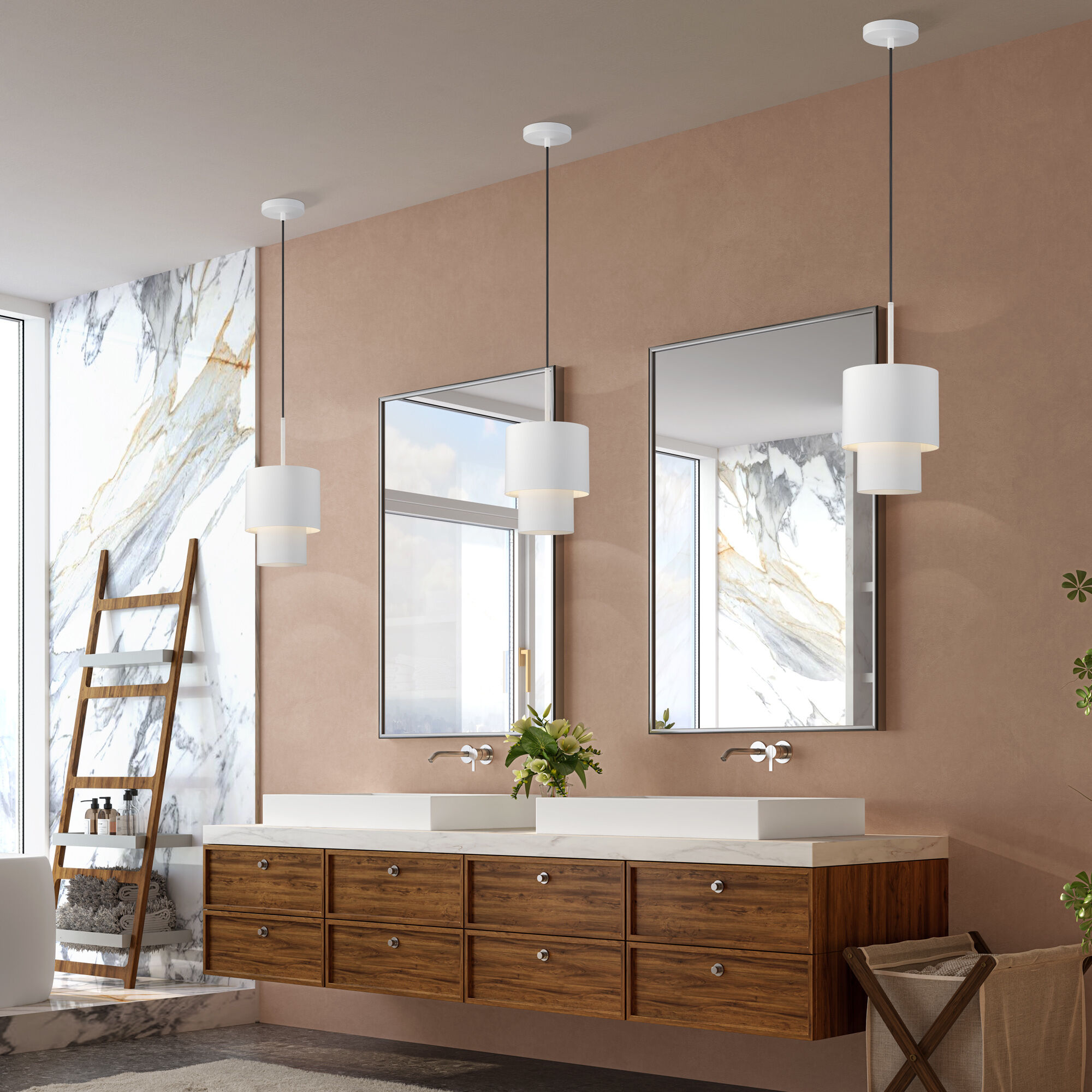 Zolana 1 Light 8.5 inch White Mini Pendant Ceiling Light