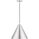 Dulce 1 Light 14 inch Brushed Aluminum with Polished Chrome Accents Pendant Ceiling Light