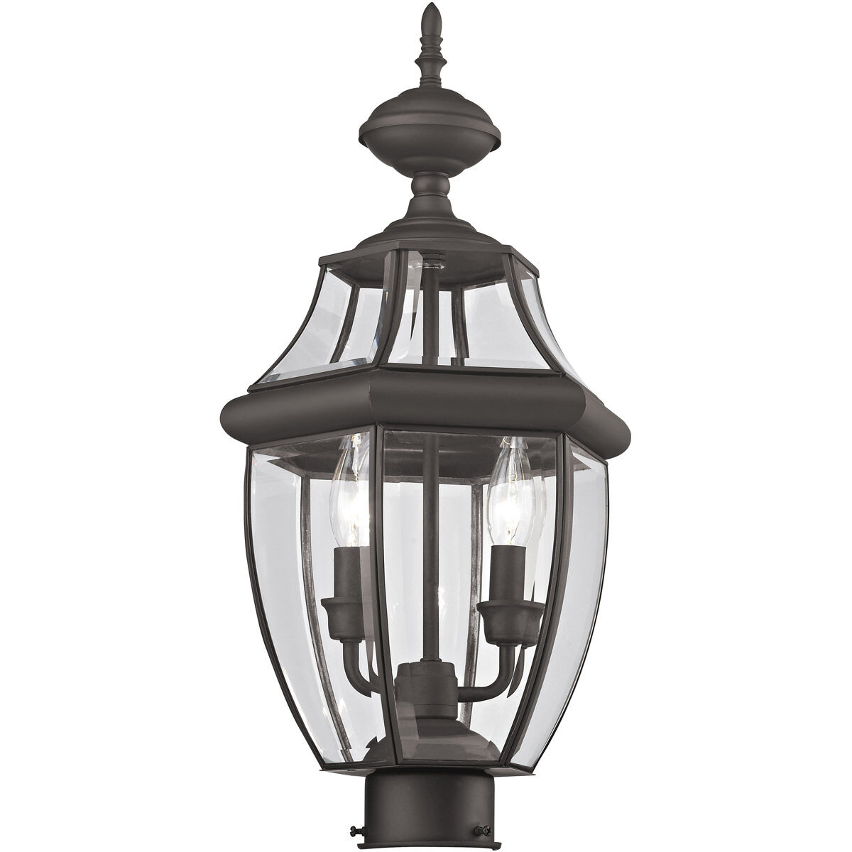 Monterey 2 Light 22 inch Bronze Outdoor Post Top Lantern