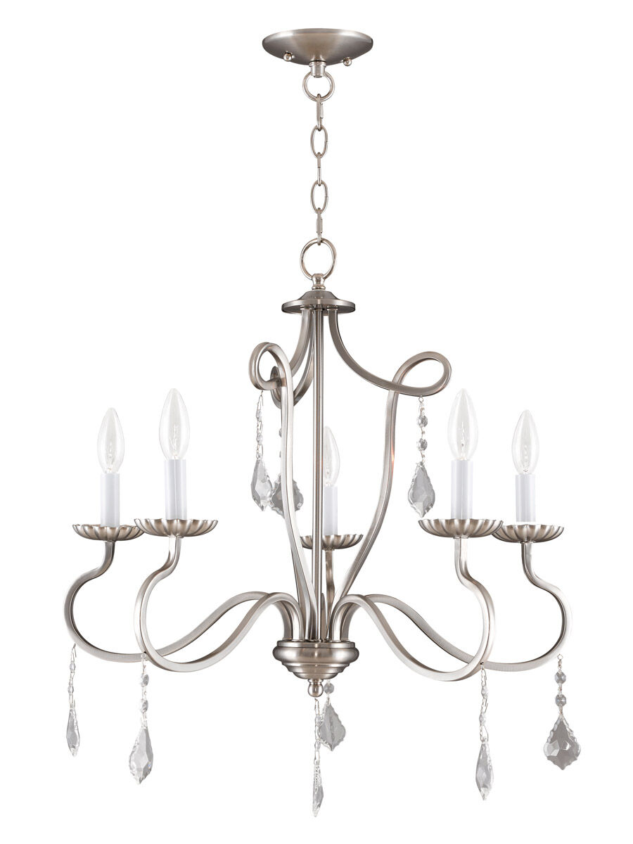 Callisto 5 Light 24 inch Brushed Nickel Chandelier Ceiling Light