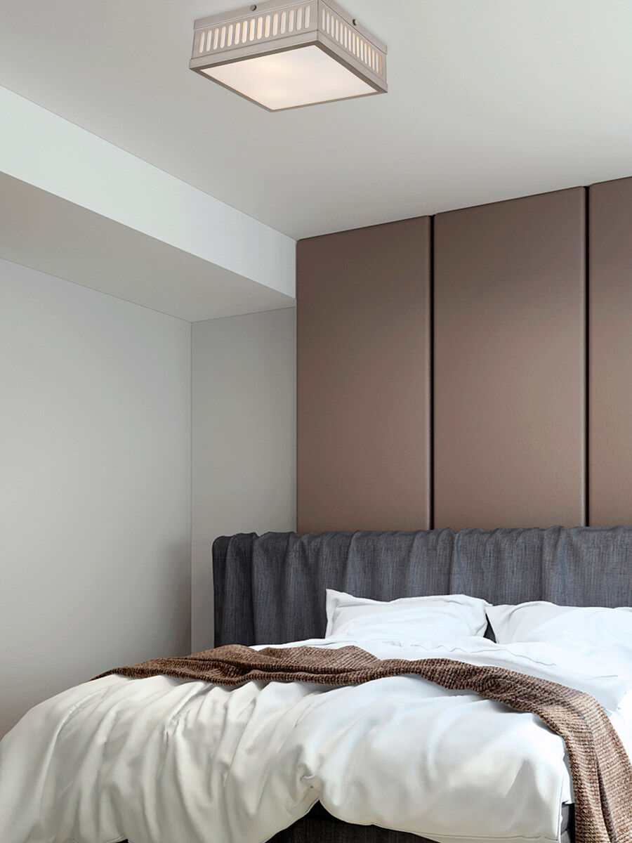 Prentice 3 Light 10.5 inch Brushed Nickel Flush Mount Ceiling Light