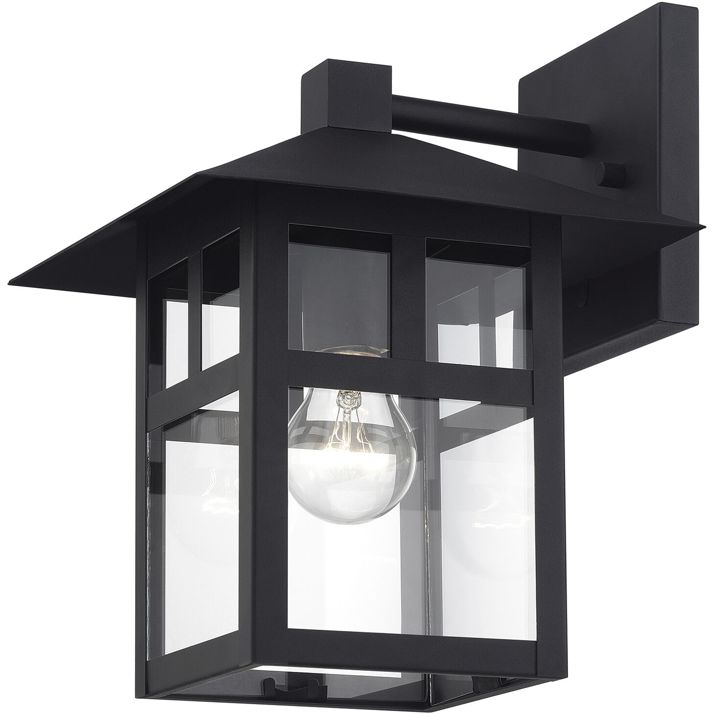 Crestlake 1 Light 11.5 inch Textured Black Outdoor Wall Lantern