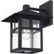 Crestlake 1 Light 11.5 inch Textured Black Outdoor Wall Lantern