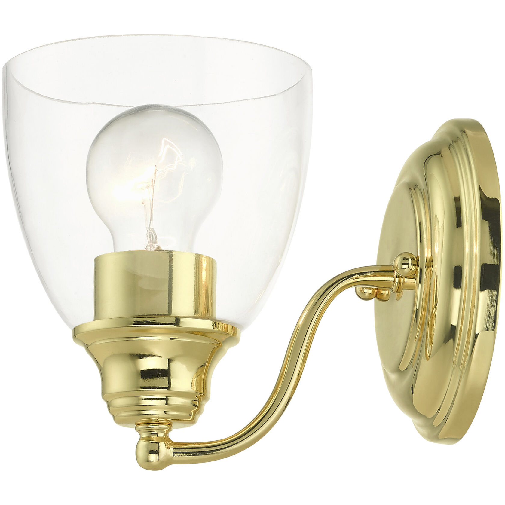 Montgomery 1 Light 5 inch Polished Brass Vanity Sconce Wall Light