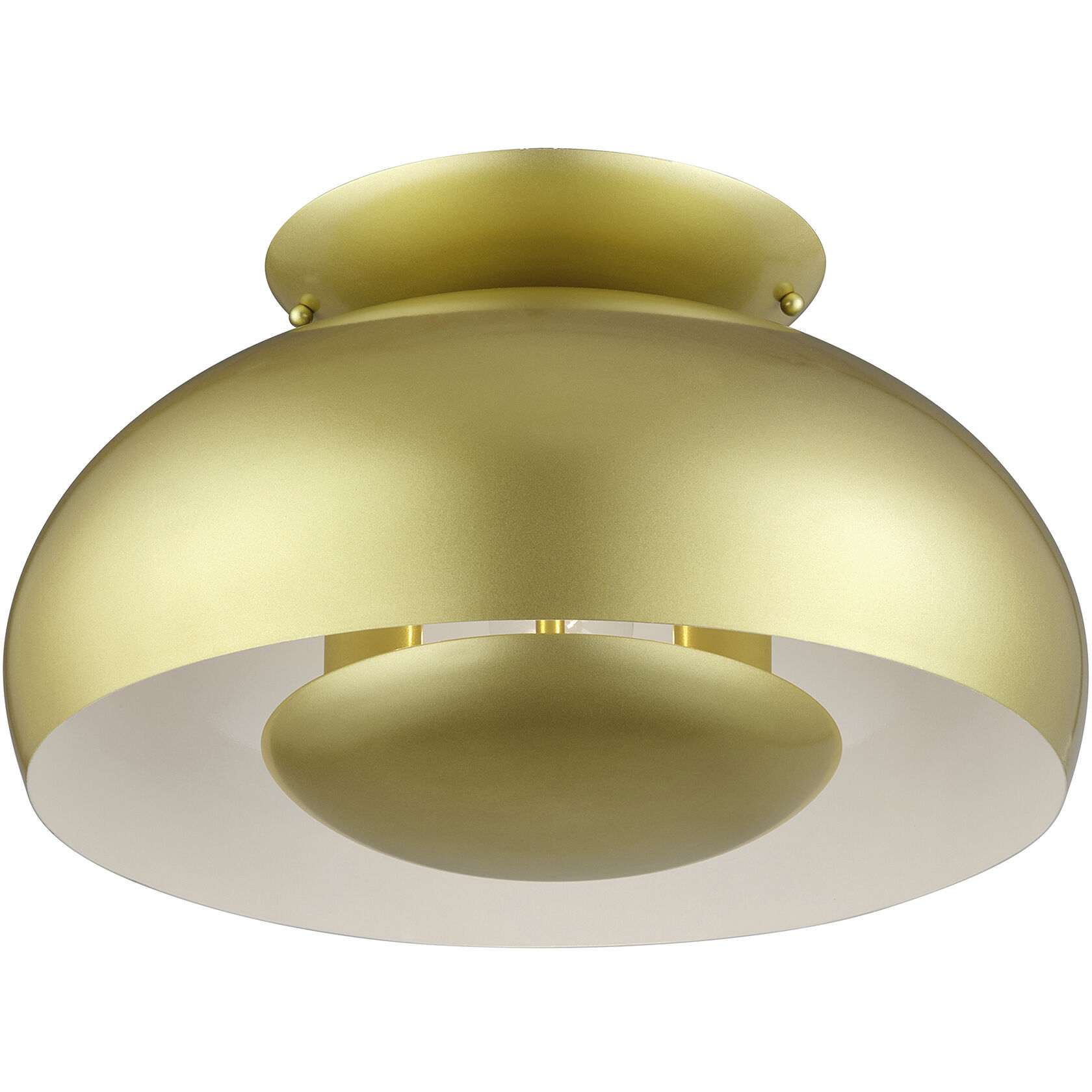 Domma 3 Light 17 inch Soft Gold Semi Flush Mount Ceiling Light, Large