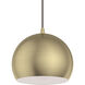 Piedmont 1 Light 10 inch Antique Brass Pendant Ceiling Light