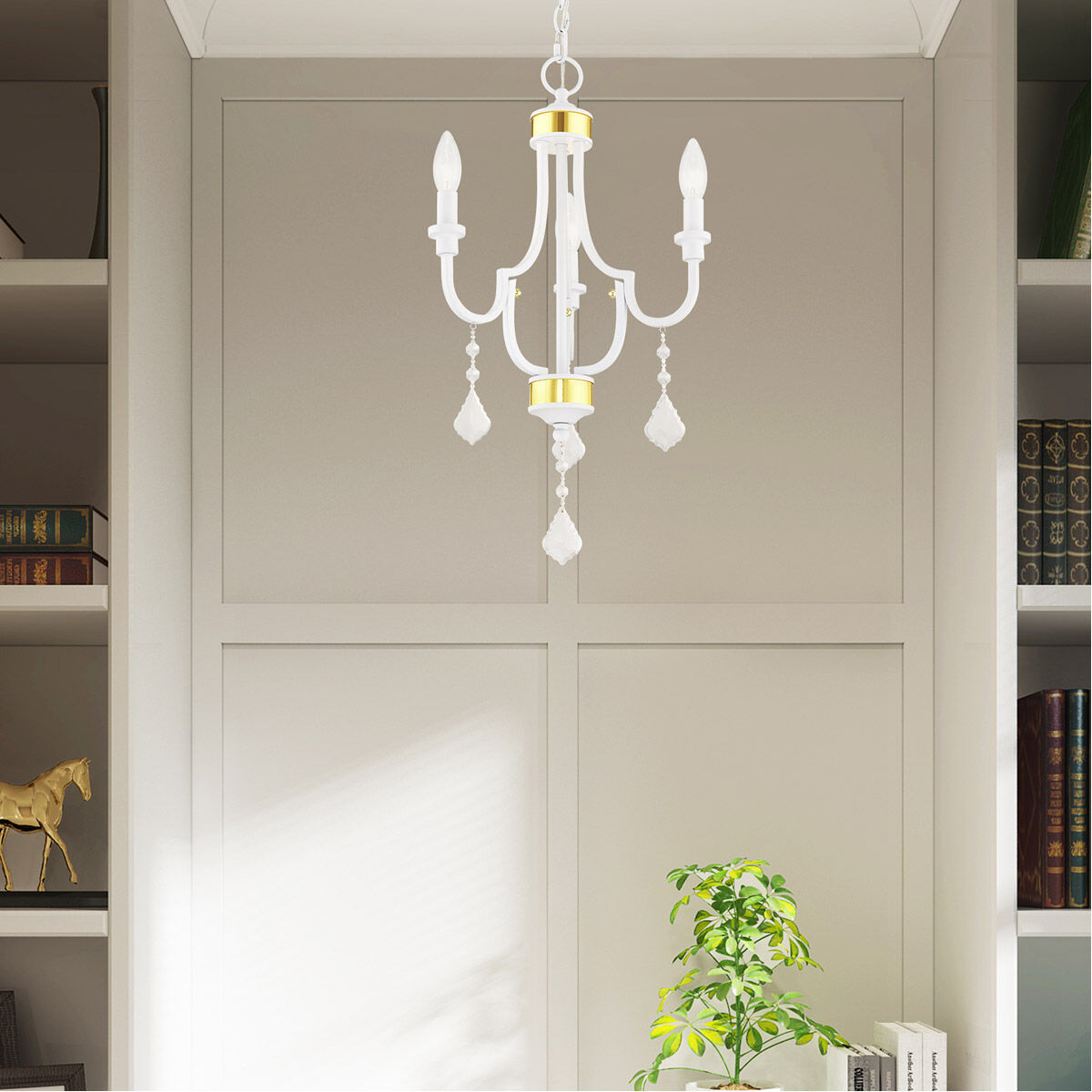 Glendale 3 Light 14 inch White Mini Chandelier Ceiling Light