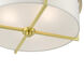 Wesley 3 Light 16 inch Satin Brass Semi Flush Ceiling Light