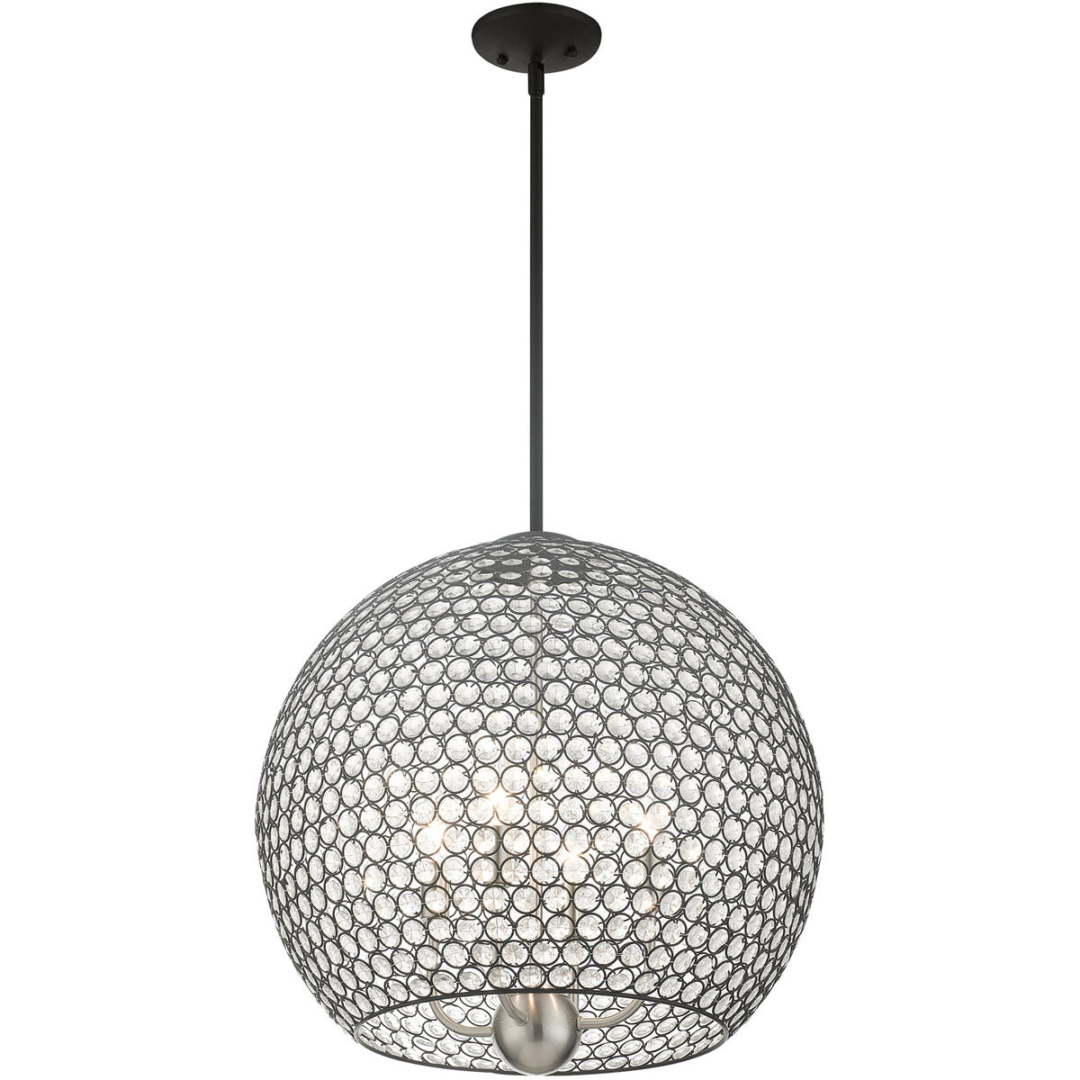 Cassandra 4 Light 20 inch Black Pendant Ceiling Light