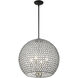 Cassandra 4 Light 20 inch Black Pendant Ceiling Light