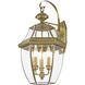 Monterey 3 Light 23 inch Antique Brass Outdoor Wall Lantern 