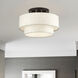 Manorwood 3 Light 15 inch English Bronze Semi Flush Mount Ceiling Light, Large