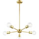 Lansdale 5 Light 19 inch Polished Brass Chandelier Ceiling Light