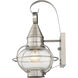 Newburyport 1 Light 14.75 inch Brushed Nickel Outdoor Wall Lantern