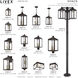 Nyack 3 Light 96.25 inch Bronze with Antique Brass Accents Outdoor 3 Head Post Light