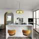 Domma 3 Light 17 inch Soft Gold with Polished Brass Accents Pendant Ceiling Light