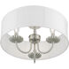 Brookdale 3 Light 16 inch Brushed Nickel Semi-Flush Mount Ceiling Light