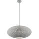 Charlton 3 Light 24 inch Nordic Gray with Brushed Nickel Accents Pendant Ceiling Light