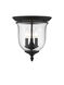 Legacy 3 Light 12 inch Black Flush Mount Ceiling Light