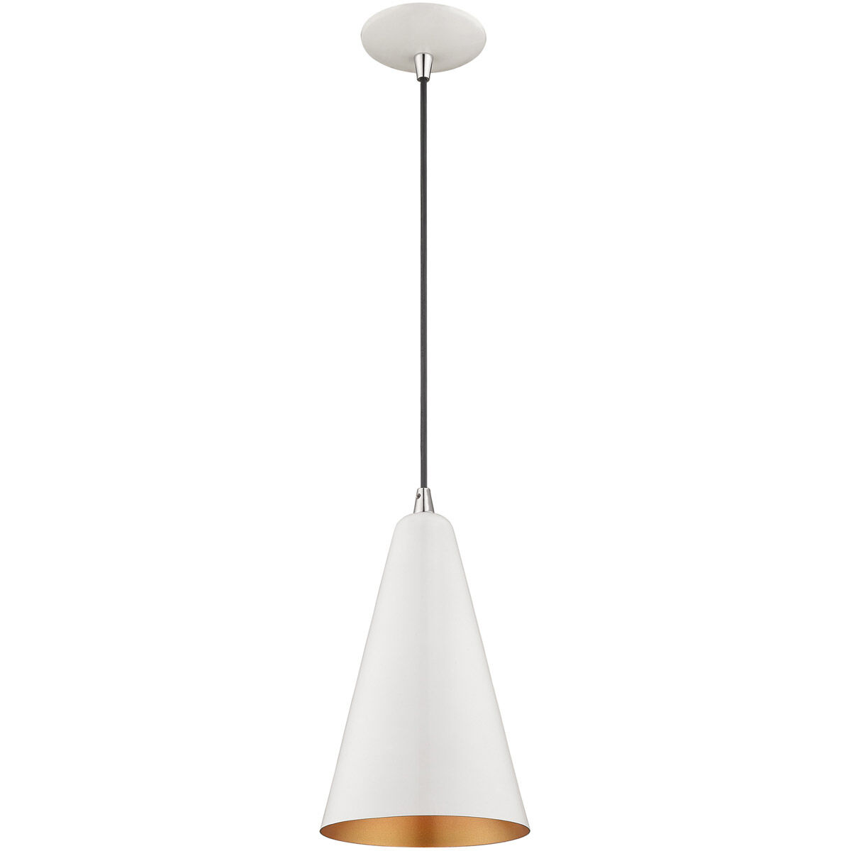 Allison 1 Light 7 inch Shiny White Mini Pendant Ceiling Light