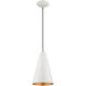 Allison 1 Light 7 inch Shiny White Mini Pendant Ceiling Light