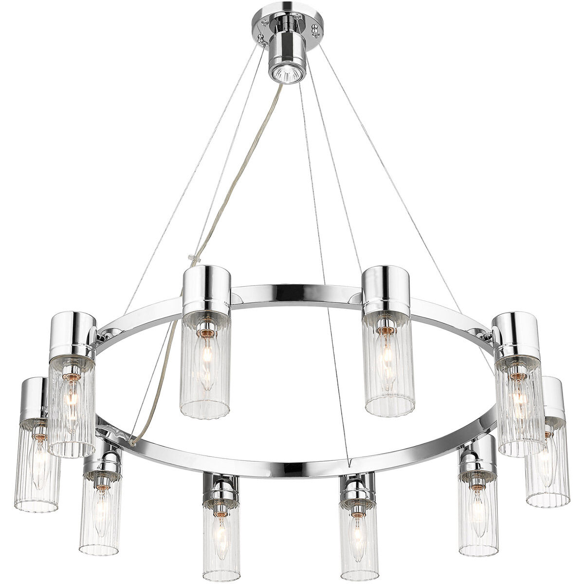 Midtown 10 Light 30 inch Polished Chrome Chandelier Ceiling Light