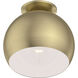 Piedmont 1 Light 10 inch Antique Brass Flush Mount Ceiling Light