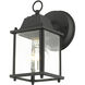 Hamilton 1 Light 9 inch Textured Black Outdoor Wall Lantern