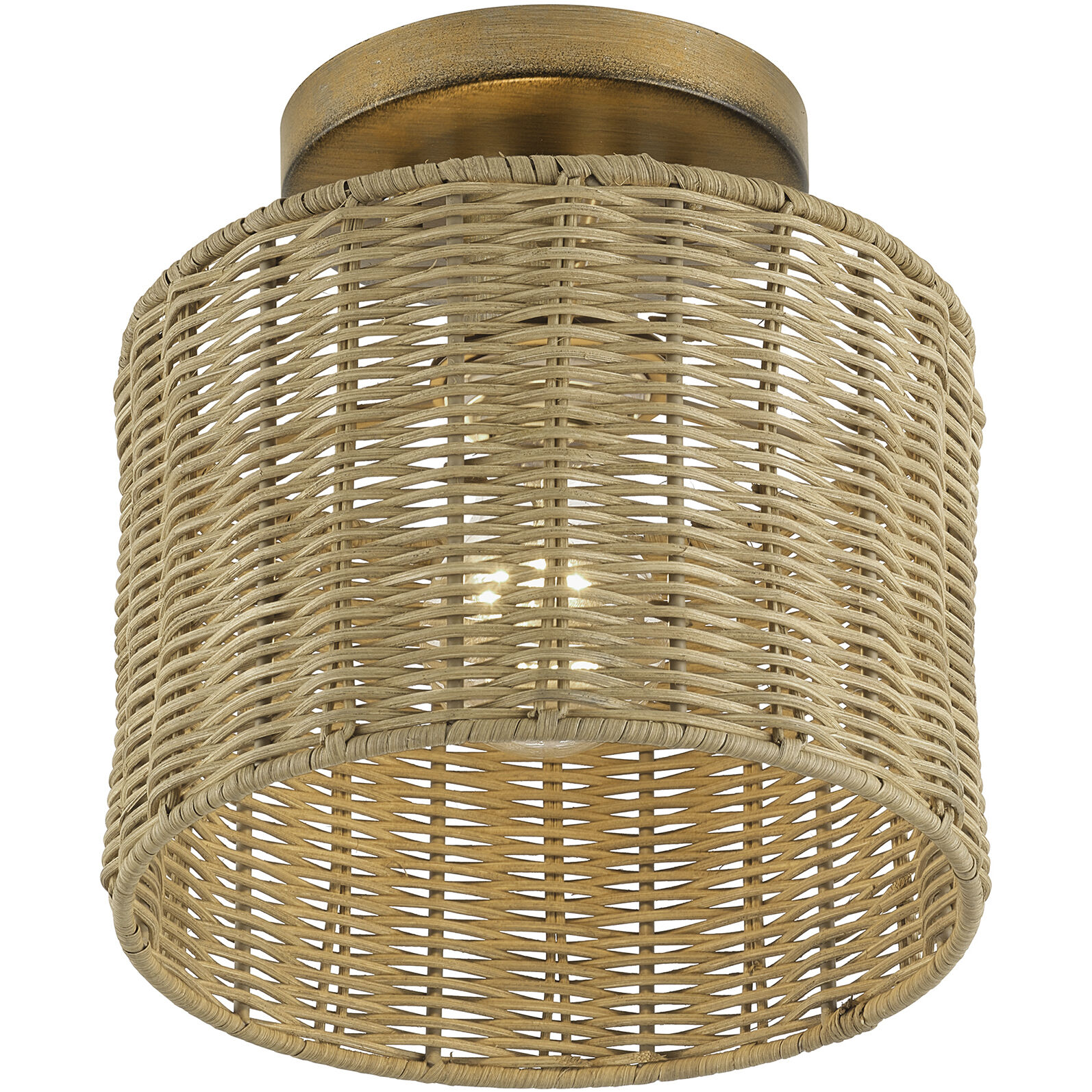 Weavington 1 Light 8.5 inch Antique Gold Leaf Semi Flush Mount Ceiling Light, Small