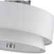 Fontana 3 Light 15 inch Brushed Nickel Semi-Flush Ceiling Light