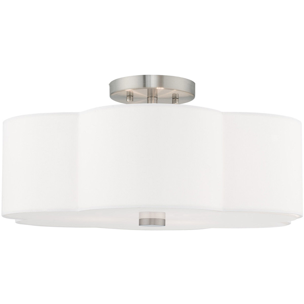 Chelsea 3 Light 18 inch Brushed Nickel Semi-Flush Mount Ceiling Light