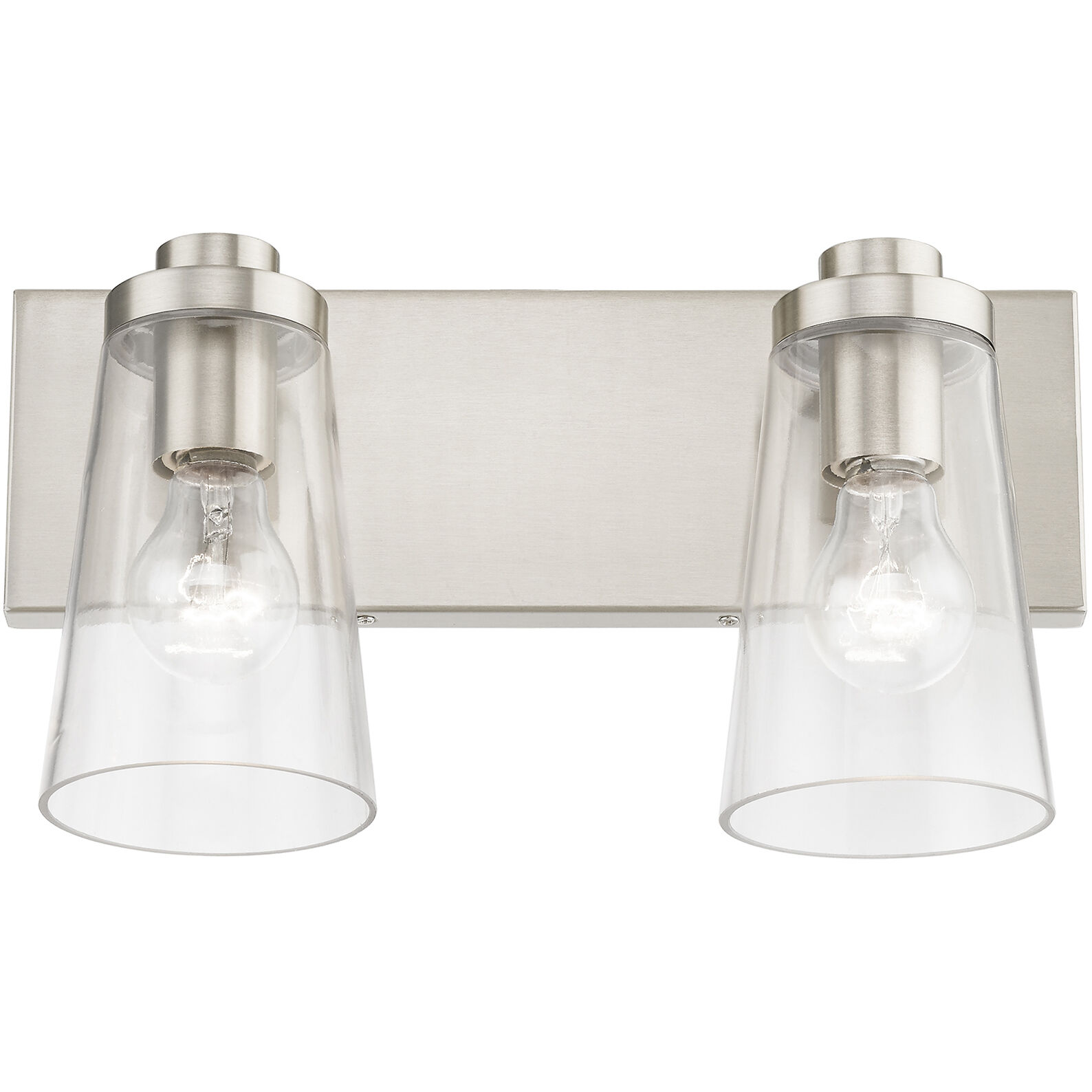 Cityview 2 Light 14 inch Brushed Nickel Vanity Sconce Wall Light