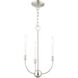 Clairmont 3 Light 12 inch Brushed Nickel Chandelier Ceiling Light