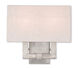 Meridian 2 Light 13 inch Brushed Nickel ADA ADA Wall Sconce Wall Light