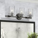 Munich 3 Light 23 inch Black Chrome Vanity Sconce Wall Light