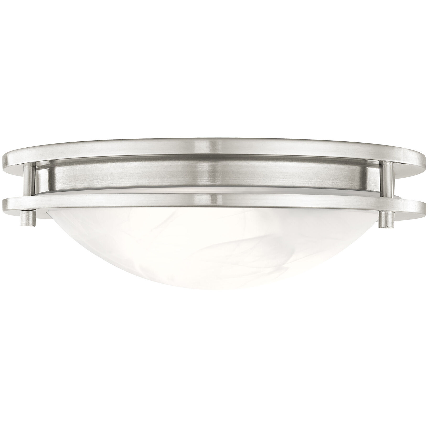 Ariel 2 Light 11 inch Brushed Nickel Flush Mount Ceiling Light