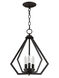 Prism 3 Light 14 inch Bronze Convertible Mini Chandelier/Ceiling Mount Ceiling Light