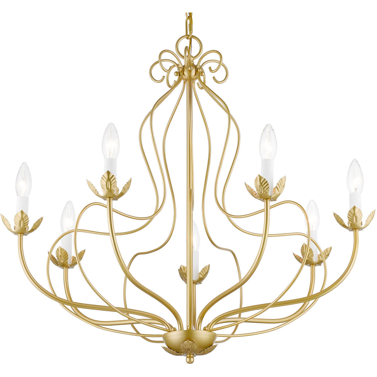 Katarina 7 Light 28 inch Soft Gold Chandelier Ceiling Light