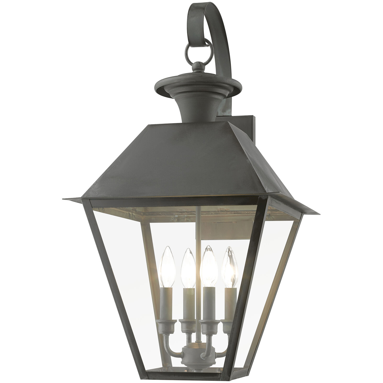Wentworth 4 Light 28 inch Charcoal Outdoor Extra Wall Lantern, Extra Large