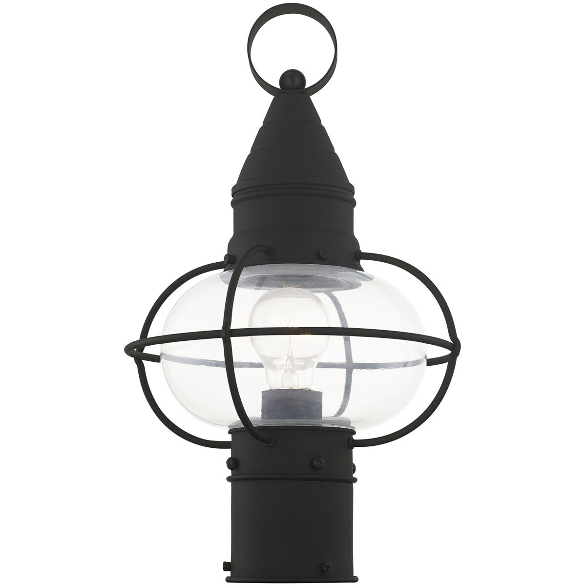 Newburyport 1 Light 15 inch Black Outdoor Post Top Lantern