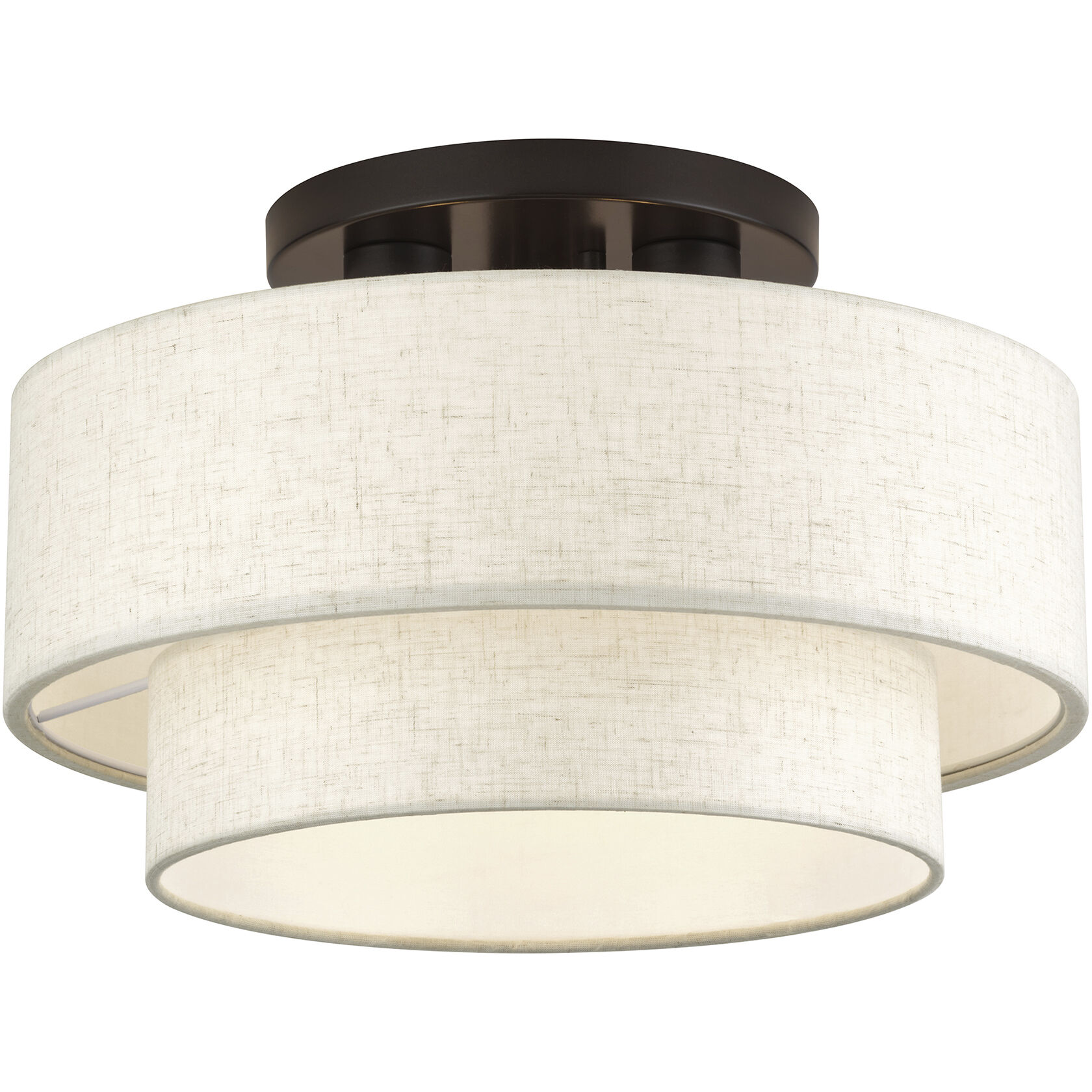 Manorwood 3 Light 15 inch English Bronze Semi Flush Mount Ceiling Light, Large