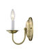 Home Basics 1 Light 4 inch Antique Brass Wall Sconce Wall Light