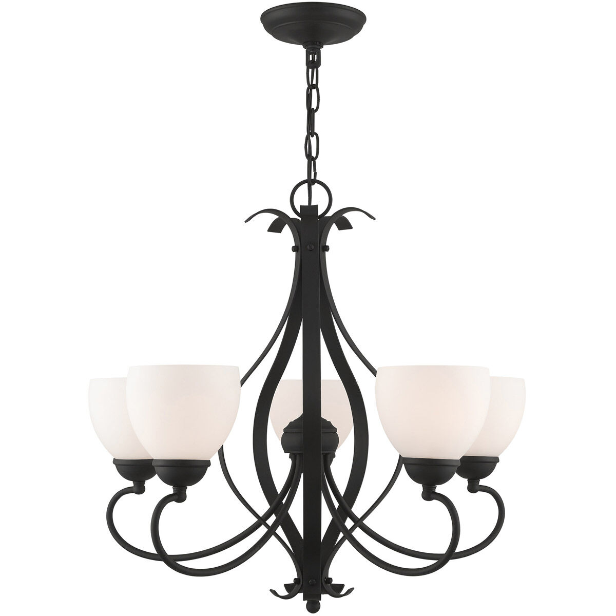 Brookside 5 Light 26 inch Black Chandelier Ceiling Light