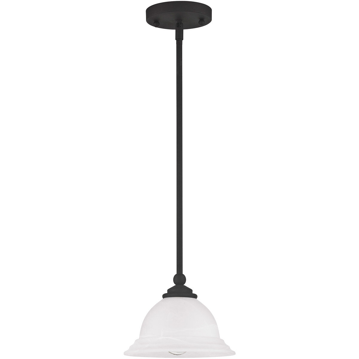 North Port 1 Light 8 inch Black Mini Pendant Ceiling Light