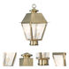 Mansfield 2 Light 17.5 inch Antique Brass Medium Outdoor Post Top Lantern