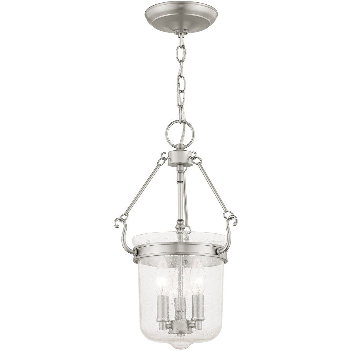 Winchester 3 Light 11 inch Brushed Nickel Pendant Ceiling Light