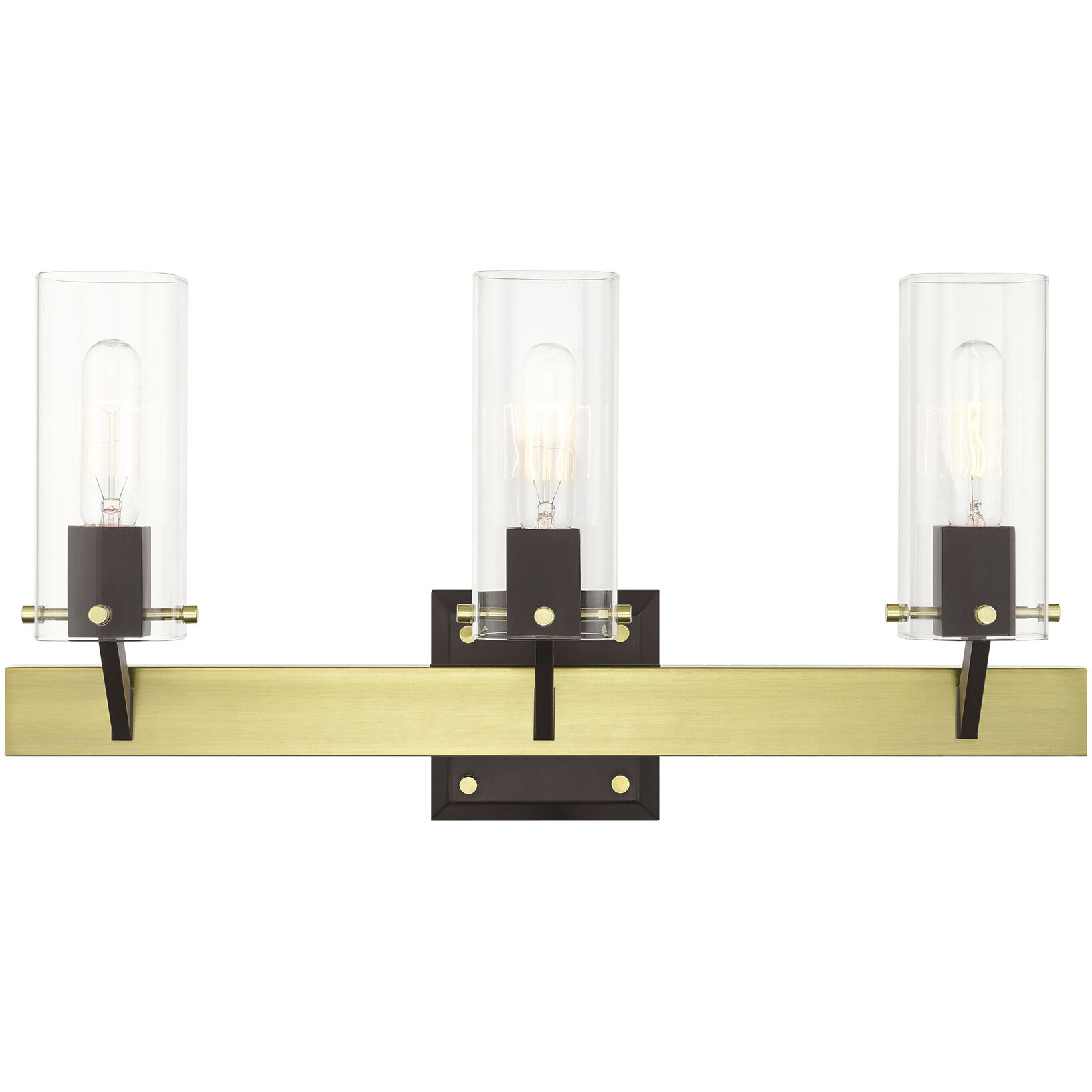 Beckett 3 Light 24 inch Satin Brass Vanity Sconce Wall Light