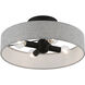 Elmhurst 4 Light 14 inch Black Semi-Flush Ceiling Light
