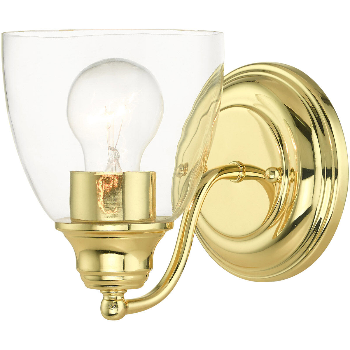 Montgomery 1 Light 5 inch Polished Brass Vanity Sconce Wall Light