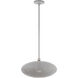 Dublin 1 Light 16 inch Nordic Gray with Brushed Nickel Accents Pendant Ceiling Light